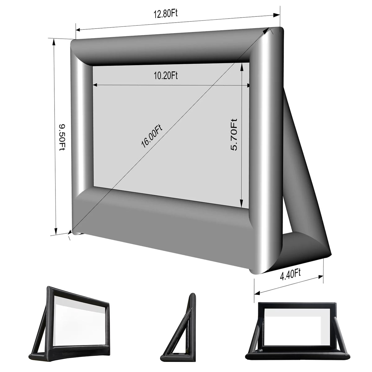 16Ft Inflatable Projector Movie Screen with Blower B641675