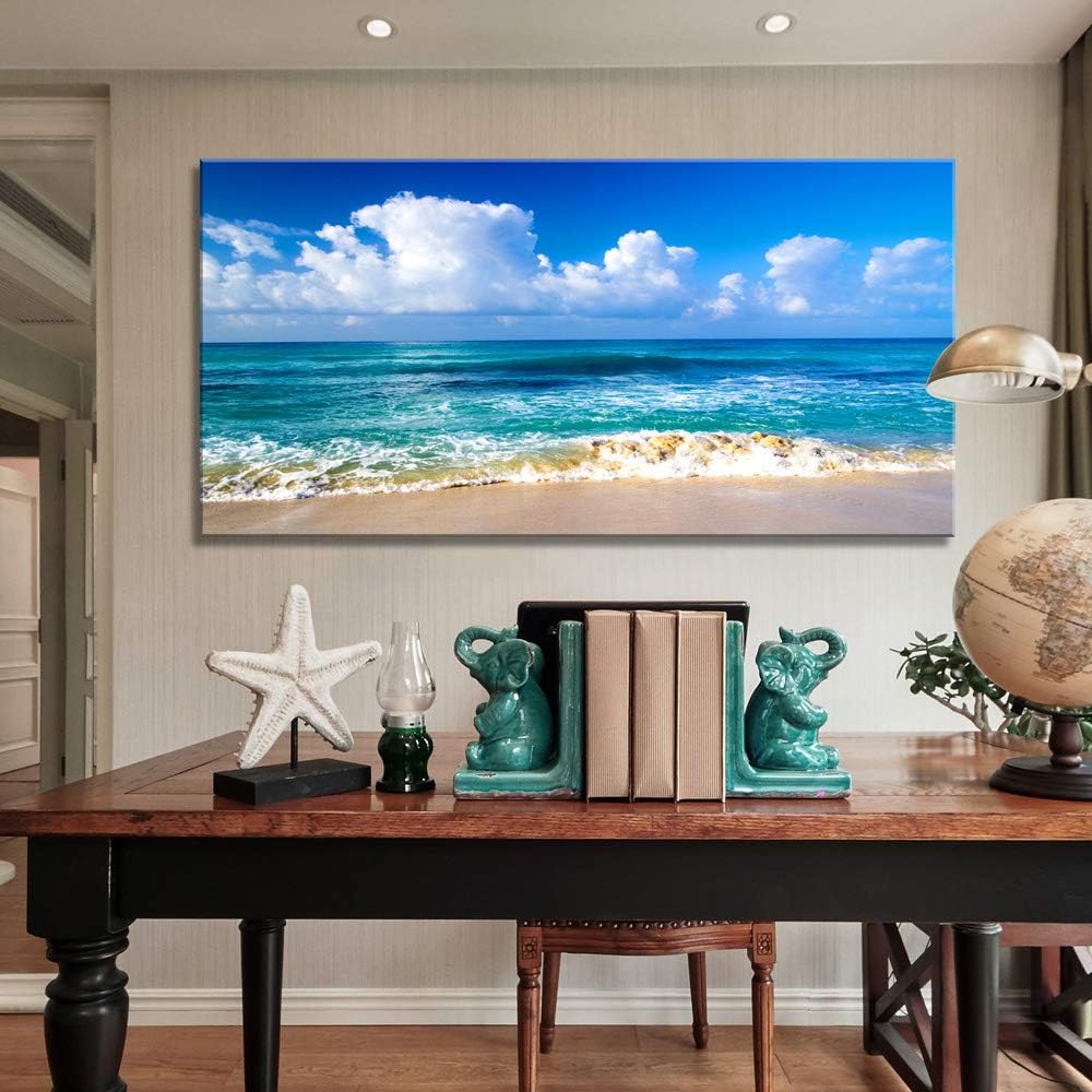 Blue Seascape Giclee Canvas Prints Wall Art 20x40inch x 1 Pcs A340
