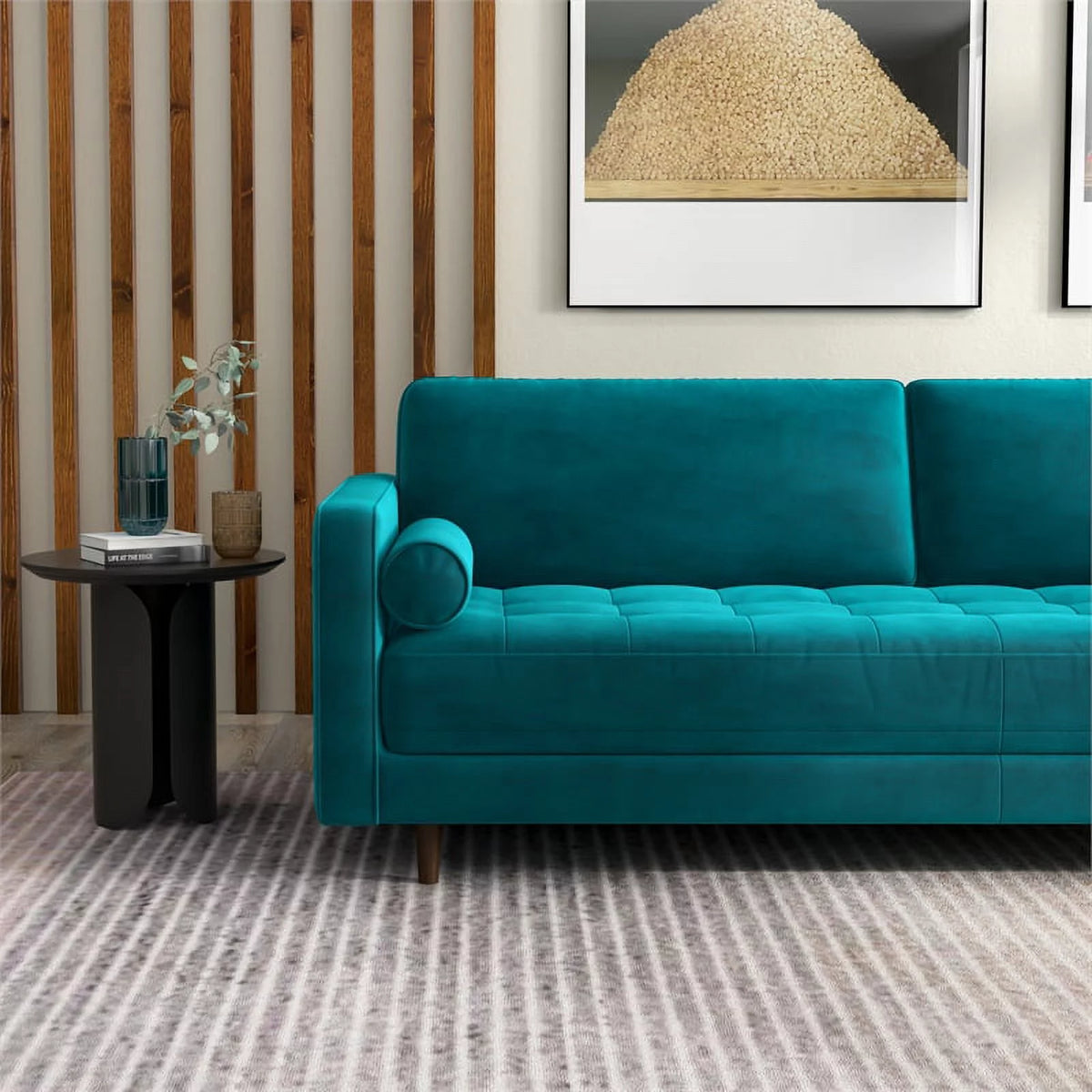 Mid-Century Modern Velvet Sofa L21118