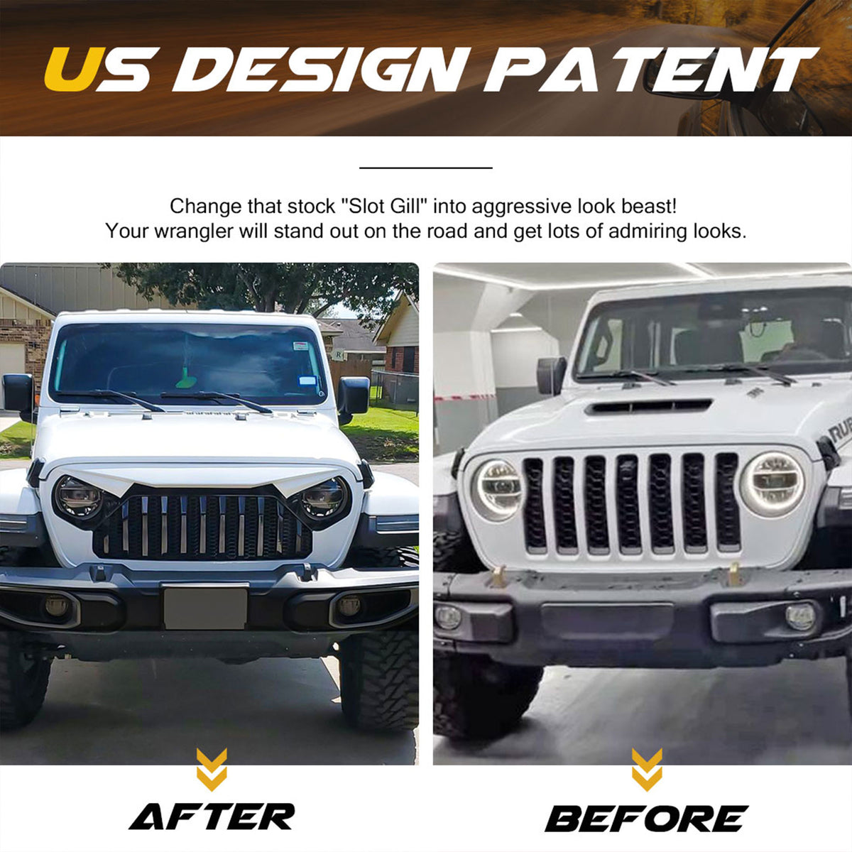 Front Grille for Jeep Wrangler JL & Gladiator JT B687