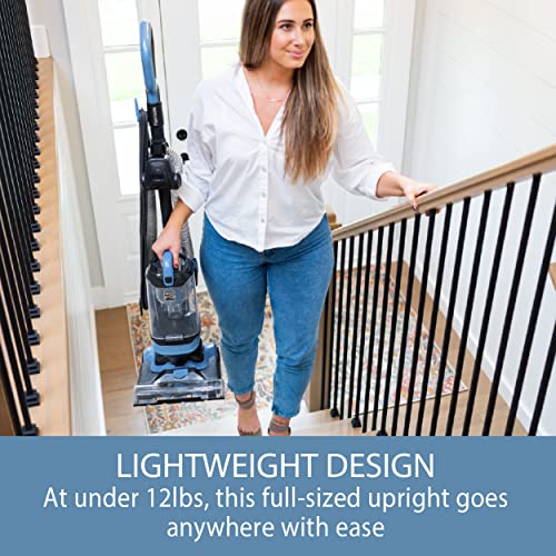 Bagless Upright Vacuum with 4 Height Adjustment, Blue O747614