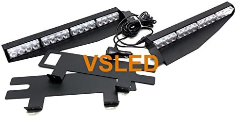 2-16 LED 32 Watt Blue White Emergency Light Bar Pack of 2 P501