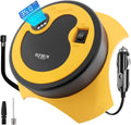 Tire Inflator Portable Air Compressor, DC 12V Auto Tire Pump, Digital Air Pump with LED Light, Long Power Cord Auto Shut Off, Pack of 2 T90042