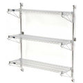 Chrome Wall Mount Wire Shelving 3 - Shelf Starter W808405