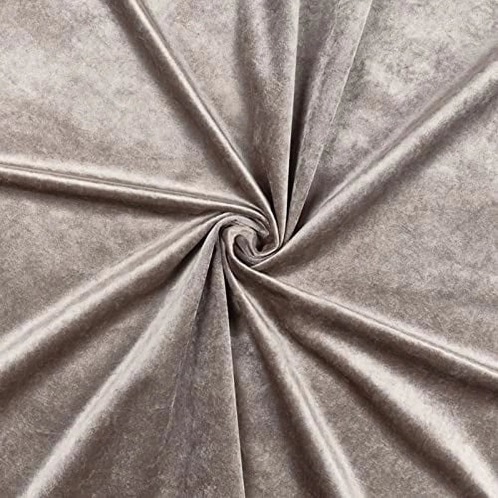 Velvet Light Filtering Hidden Tab Top Curtain Panel Pair, 52"x84", Taupe O603