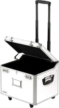 White Locking Rolling File Storage Chest E1566