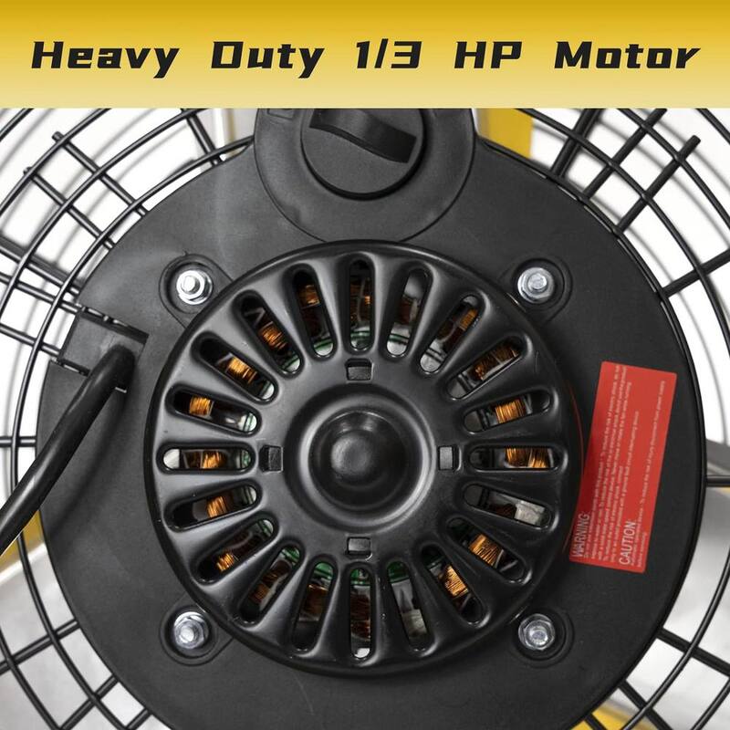 Yellow 24 in. 3 Speeds Portable Drum Fan H39956