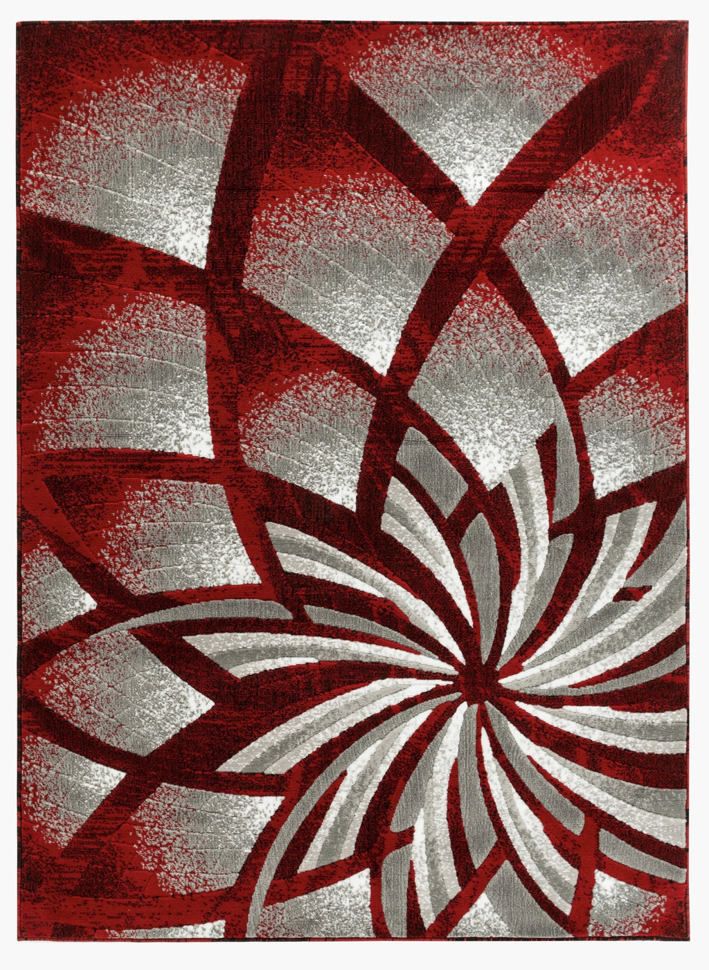 Red Geometric Modern Area Rug M817828