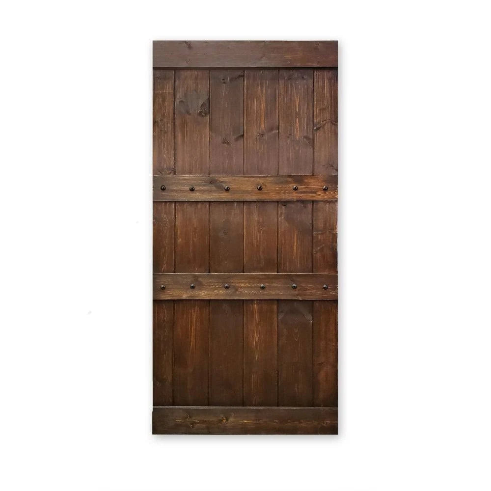 Walnut Stained Solid Wood Barn Door C138727