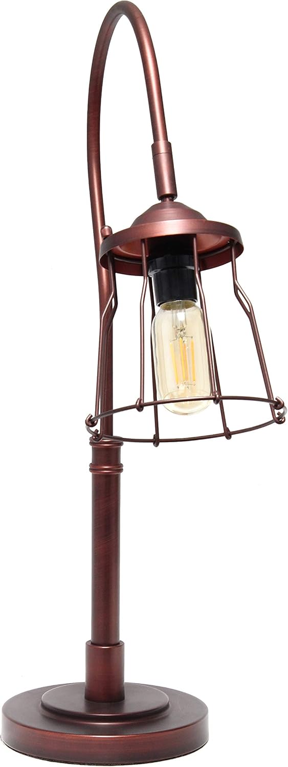 Red Bronze Open Cage Table Lamp B83214