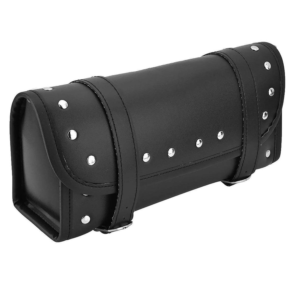 Black Pu Leather Motorcycle Tool Bag Saddlebag G70603