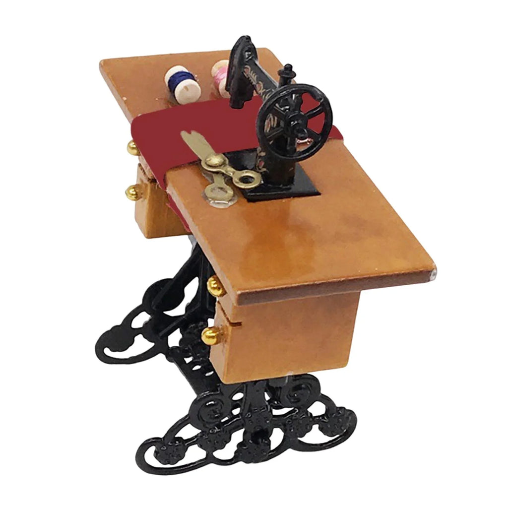 Vintage Sewing Machine Dollhouse Miniature Furniture Accessories X4031