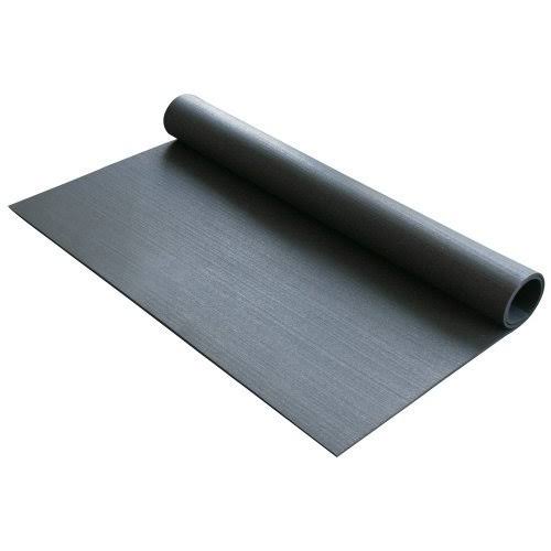 3/16 in. x 4 ft. x 13 ft. Black Rubber Flooring W745
