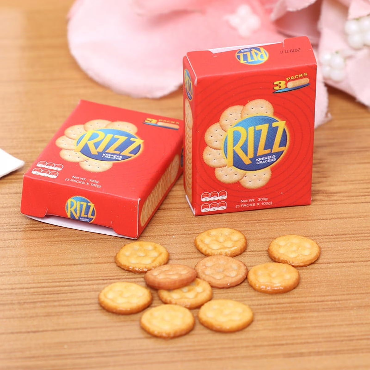 2PCS Mini 1/6 Scale Dollhouse Cookies With Boxes Pretend Play Food Y9198