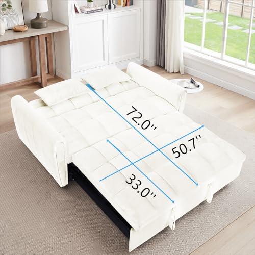 Dark Gray Velvet 3 in 1 Sleeper Sofa Bed R884554
