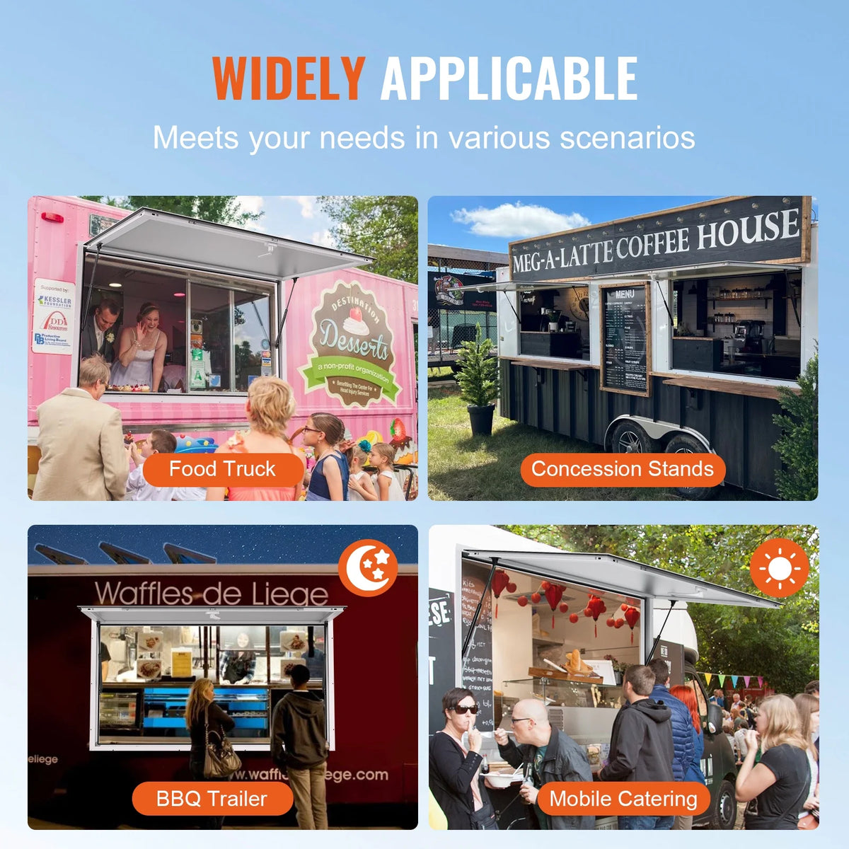 Concession Stand Serving Window Food Truck Awning B80553