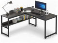 L Shaped Desk 55 inch with Shelves B663