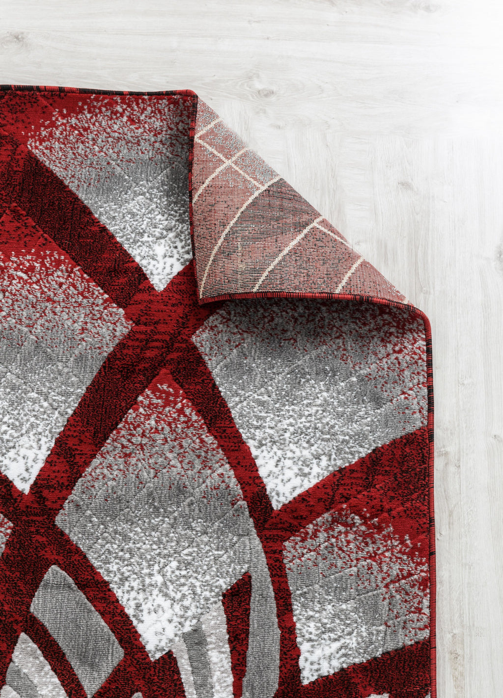 Red Geometric Modern Area Rug M817828