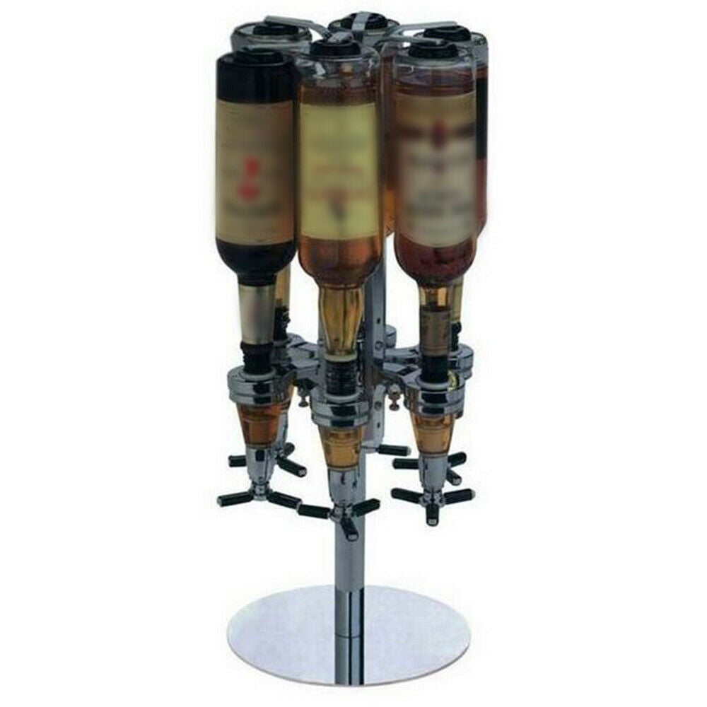 6 Head 25ml Wine Liquor Cocktail Beer Dispenser Bottle with Wall Bracket J5776