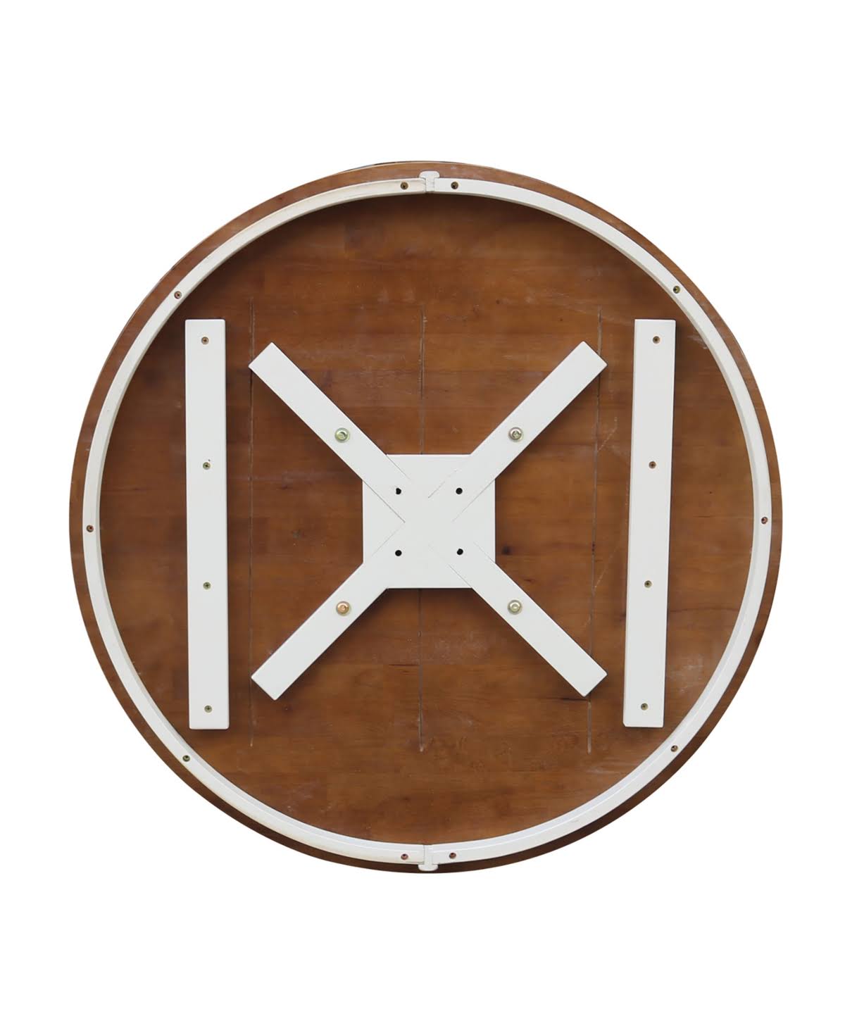 36x22 Round Pedestal Dining Table in Pecan W468536