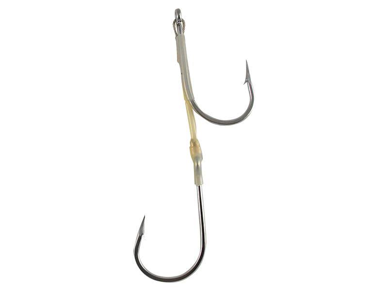 Stainless Steel Double Hook Rig with Fluorocarbon Leader - 8/0 K773075