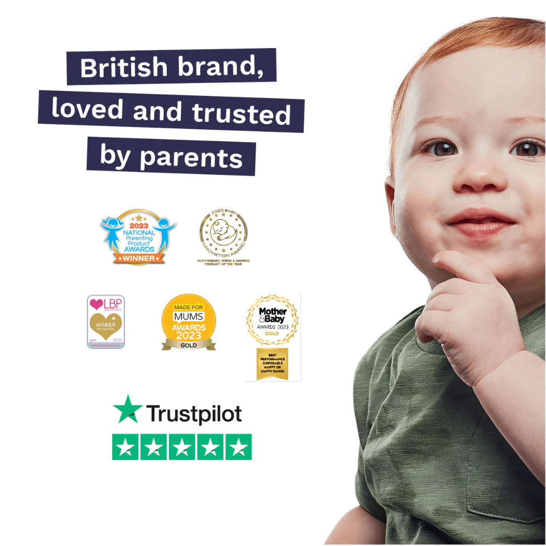 Sensitive Soft Sustainable Baby Diapers Size 1, 96 Count E917