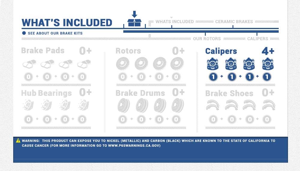 Brake Kit with Front and Rear Calipers P4052