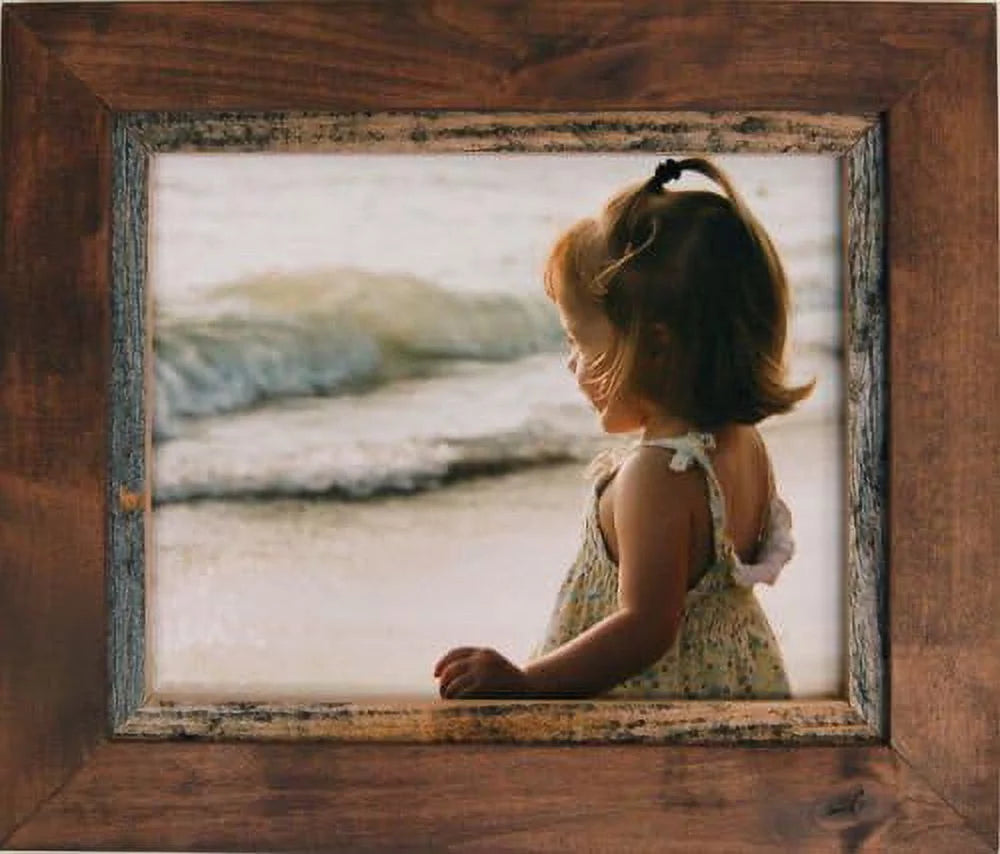 Knotty Alder And Reclaimed Barn Wood Picture Frame (4X6) F849