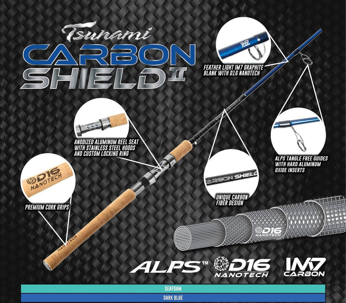 Carbon Shield II Spinning Rod T599