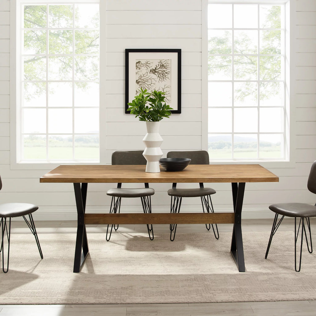 Modern Farmhouse X Leg Dining Table U7268