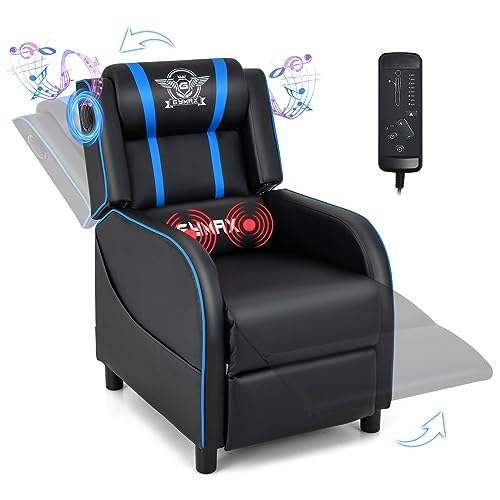 Red Massage Gaming Recliner with Bluetooth Speaker N6026