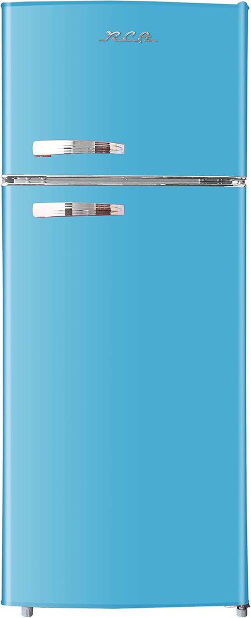 2 Door Retro Black Refrigerator with Freezer, 7.5 cu. ft P86639