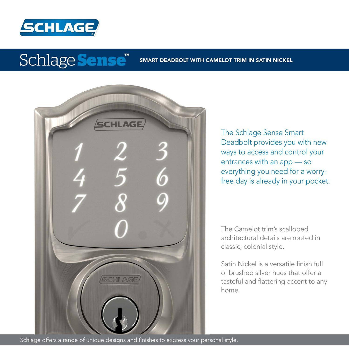 Satin Nickel Deadbolt V47428