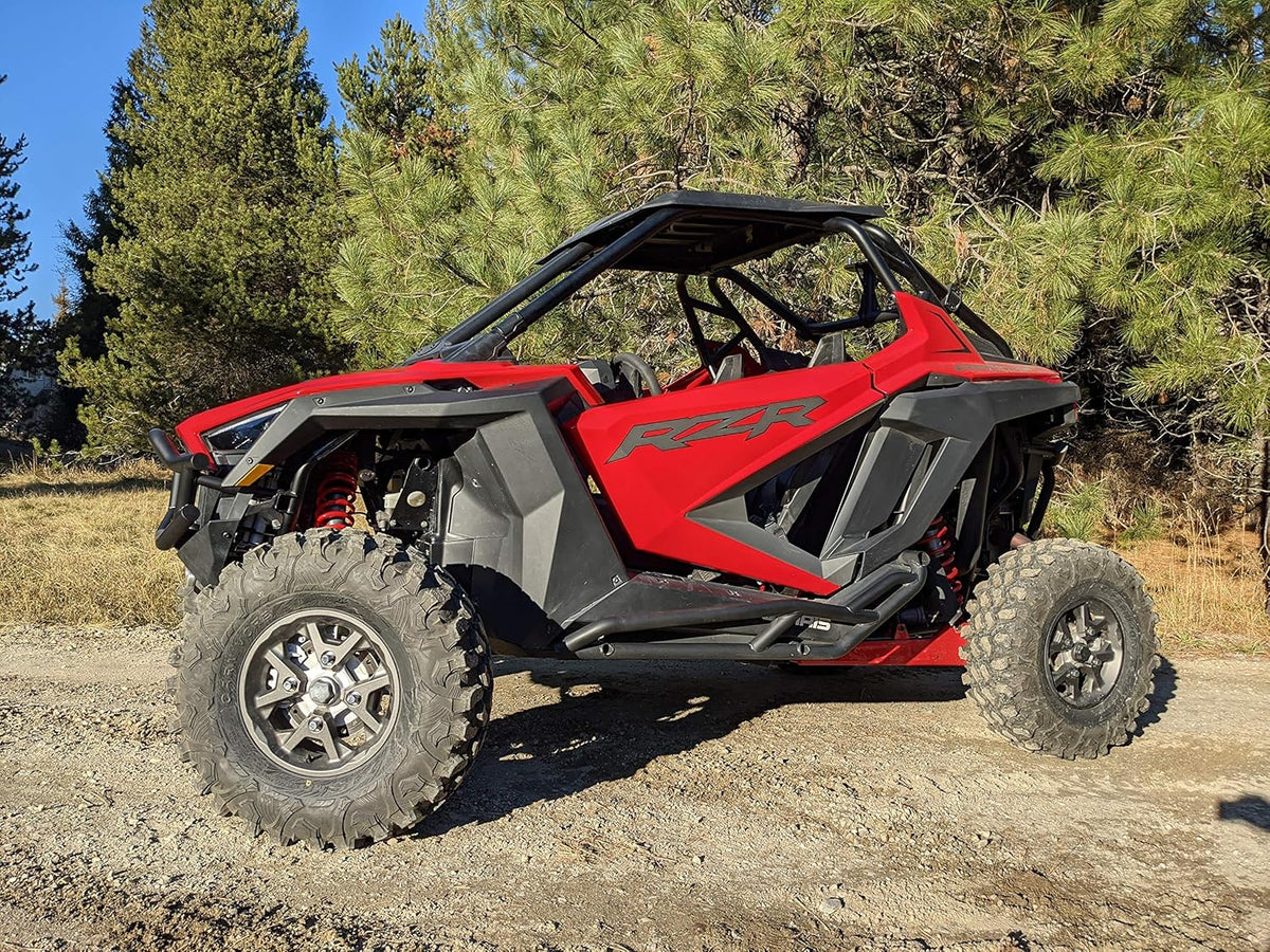 Black Bolt-On Nerf Bars Rock Sliders Brush Guard Tree Kickers for Polaris Pro XP R1466
