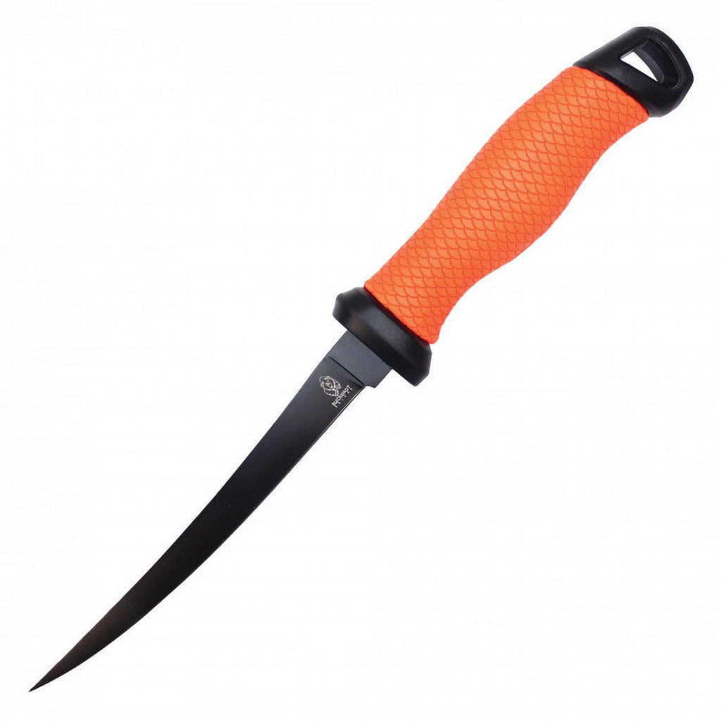 12.5" Filet Knife Orange Handle with Black Sheath U146