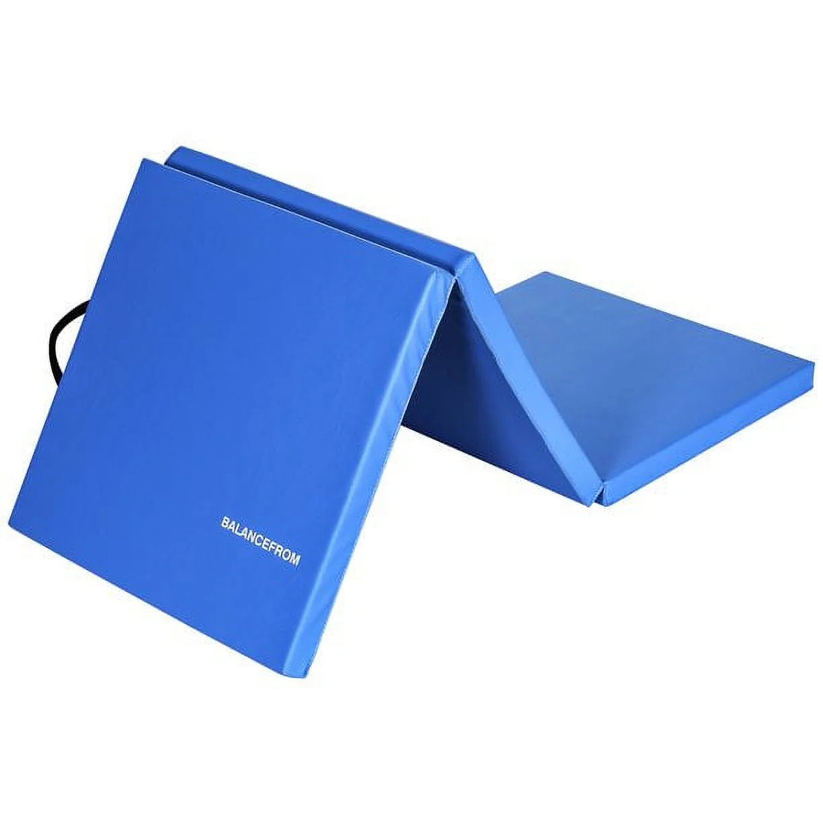 6 Ft. x 2 Ft. x 2 In. Three Fold Folding Exercise Mat with Carrying Handles, Black E81166