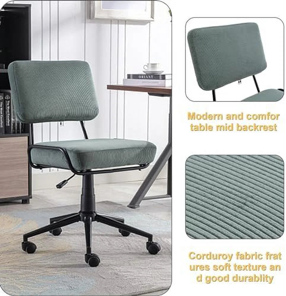 Adjustable Swivel Corduroy Office Chair D60668