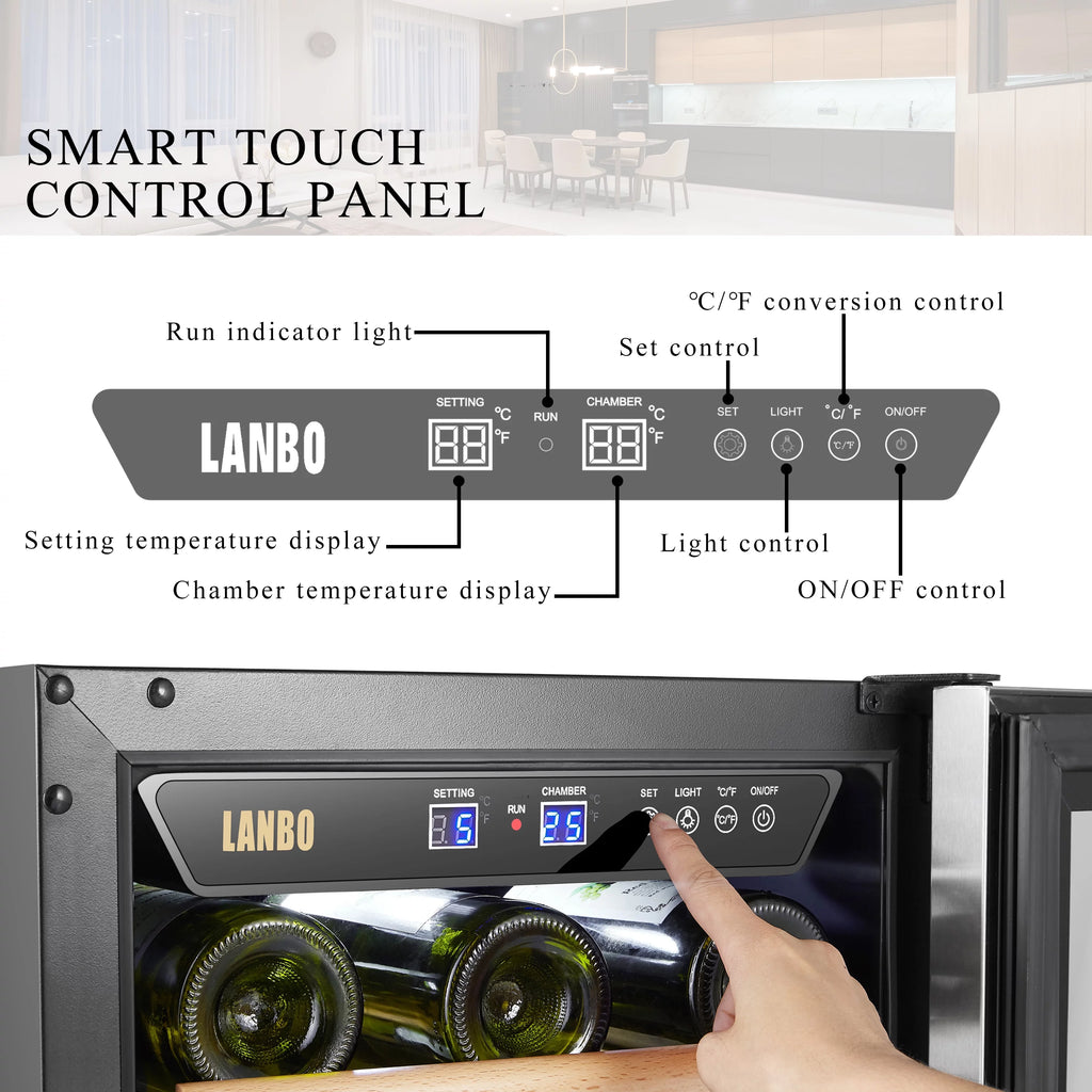 33 Bottle Built-in Compressor Wine Cooler R1345
