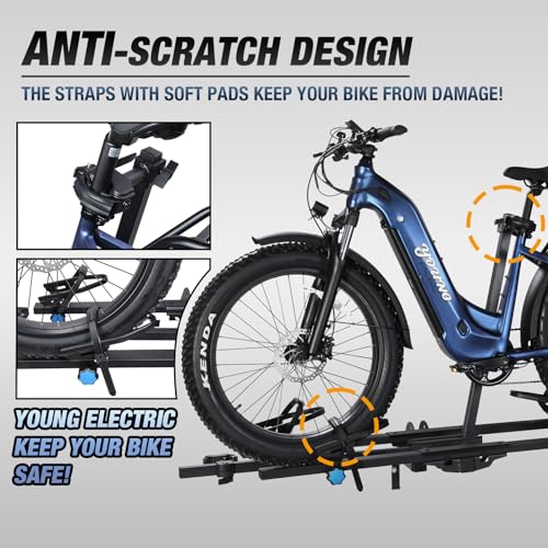 2-Bike Hitch Rack with Ramp, 200 Lbs Capacity J714
