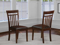 Mahogany Leather Dining Chairs (Set of 2) Z8608
