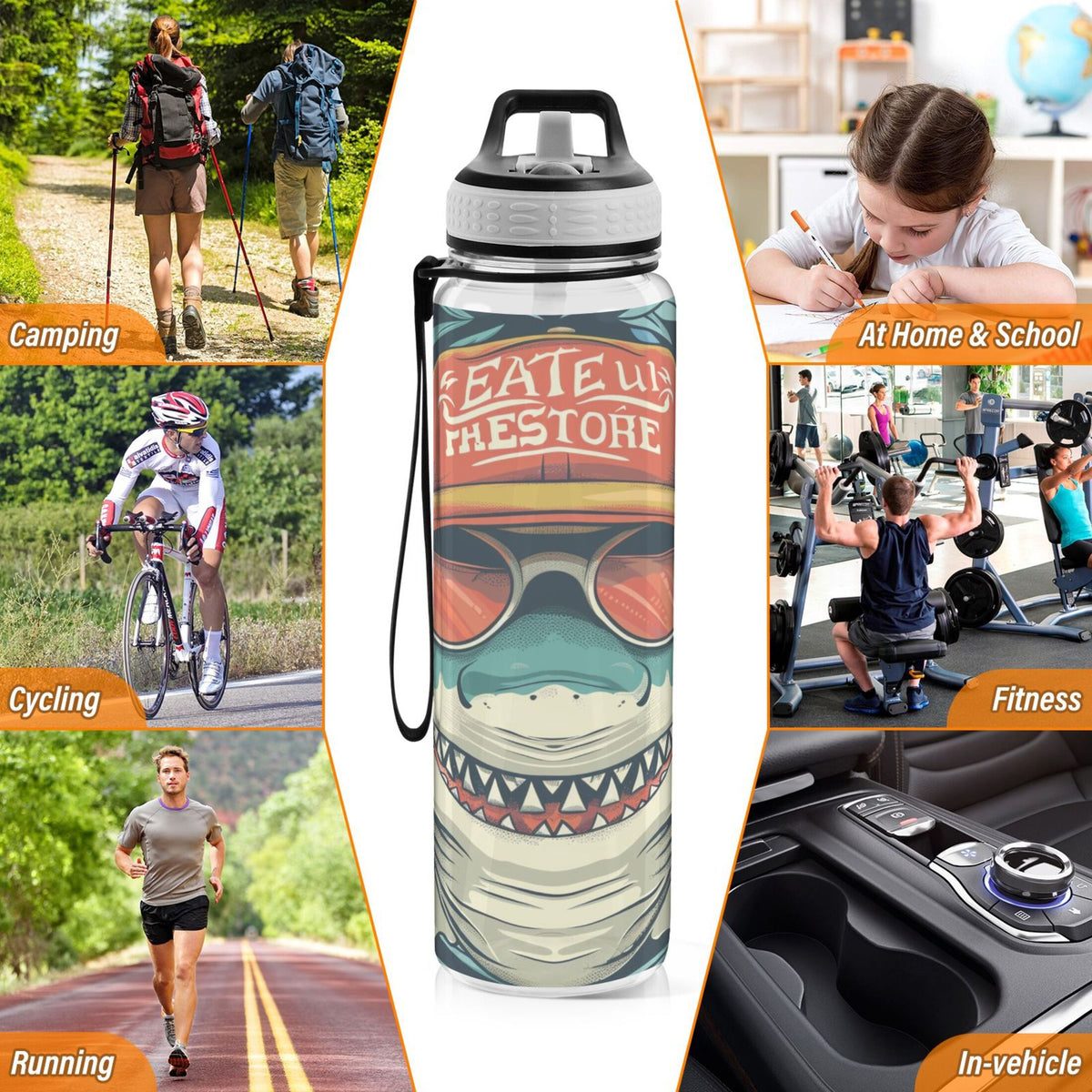 32oz Leakproof Tritan Water Bottle with Straw L768