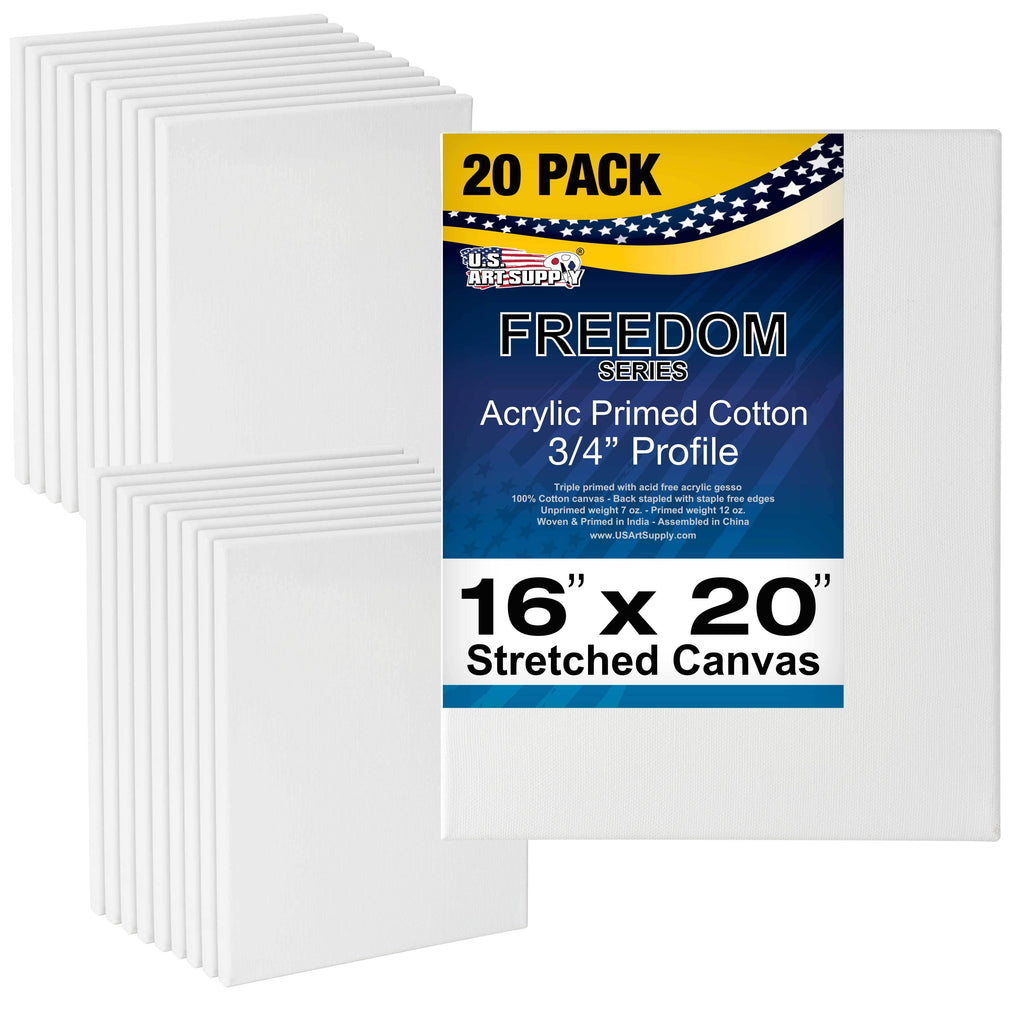 20-Pack 16 x 20 inch Acid Free Stretched Canvas O881