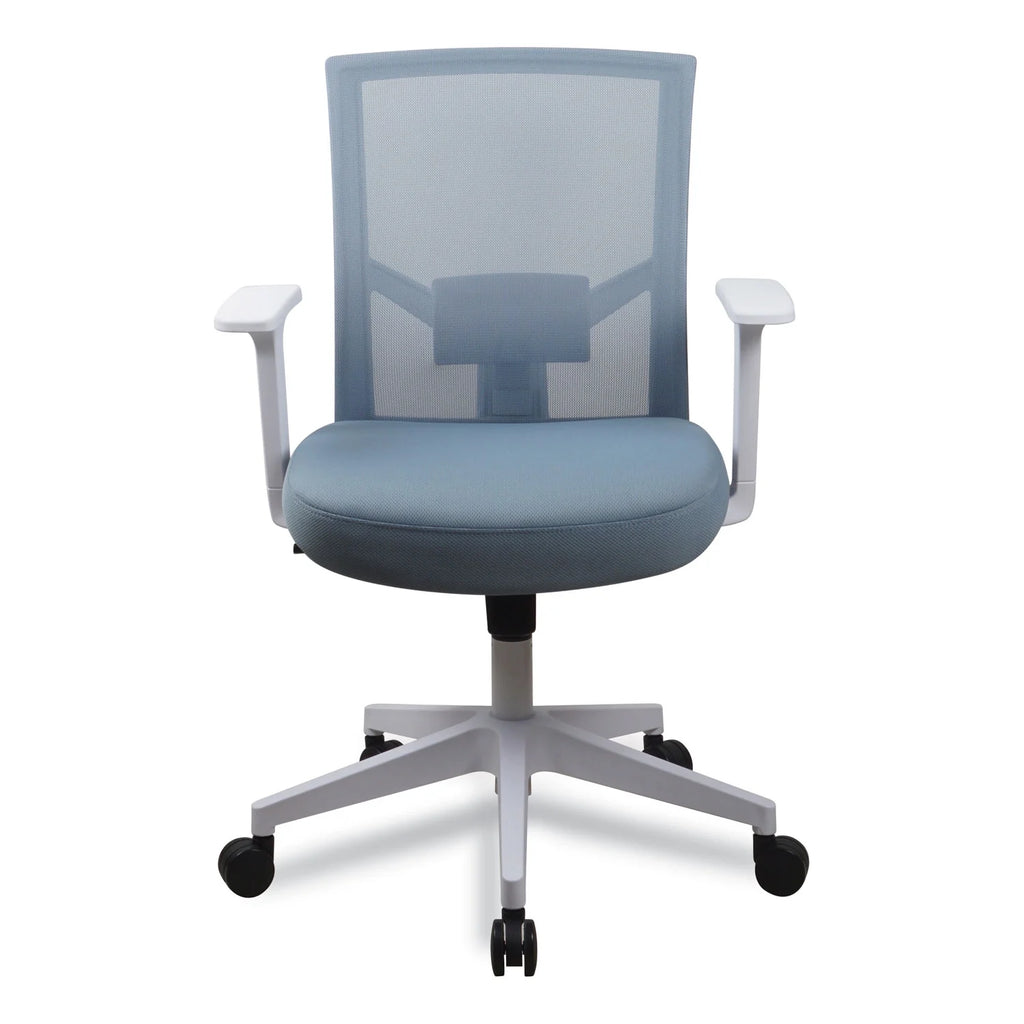 Seafoam Blue Mesh Back Fabric Task Chair A217