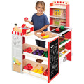 Pretend Play Grocery Store Supermarket Set with Working Conveyor, Cash Register, Play Food, Chalkboard G4732
