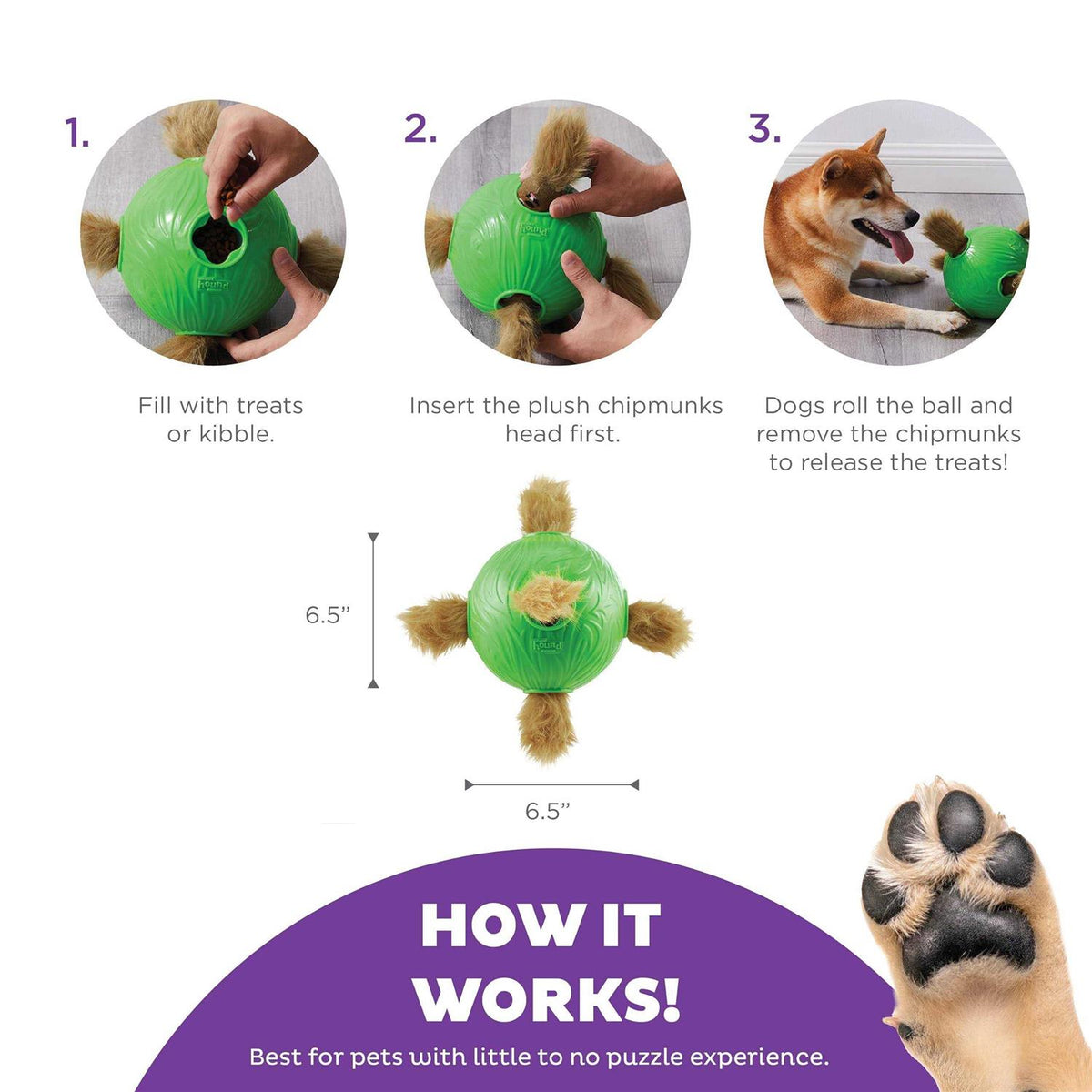 Interactive Puzzle Ball & Treat Dispenser Dog Toy J713