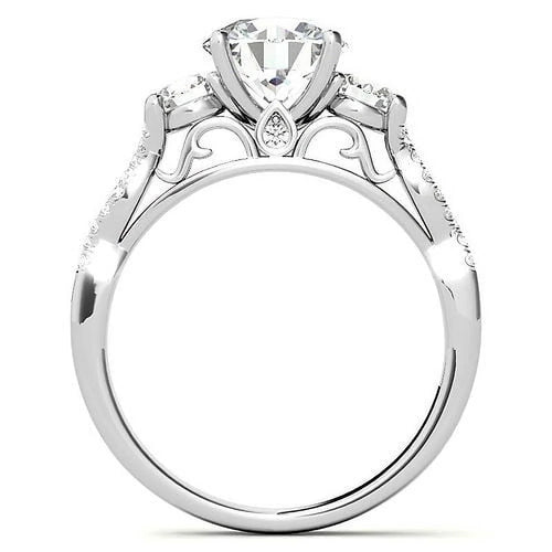 14k Gold Three Stone Diamond Engagement Ring F318240