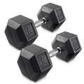 45 lb Rubber Coated Hex Dumbbell Pair D63654