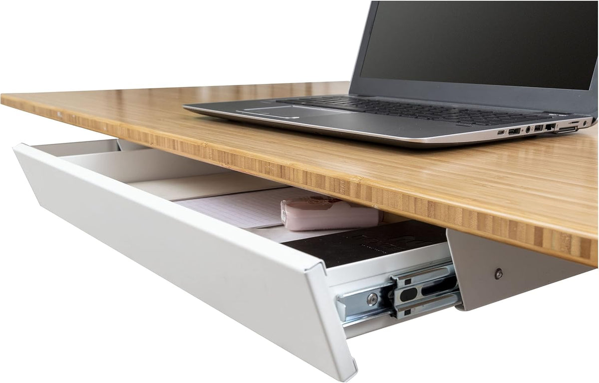 White Sliding Under-Desk Drawer Storage Organizer Z44686