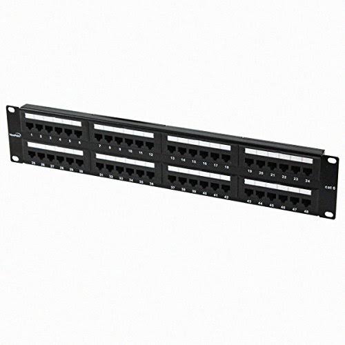 48-Port Cat6 UTP Unshielded Patch Panel 2U Black M2259
