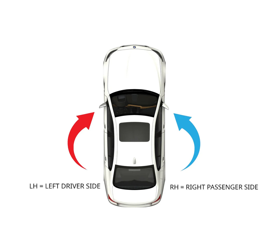 Left Driver Mirror Glass Lens with Adhesive D2834